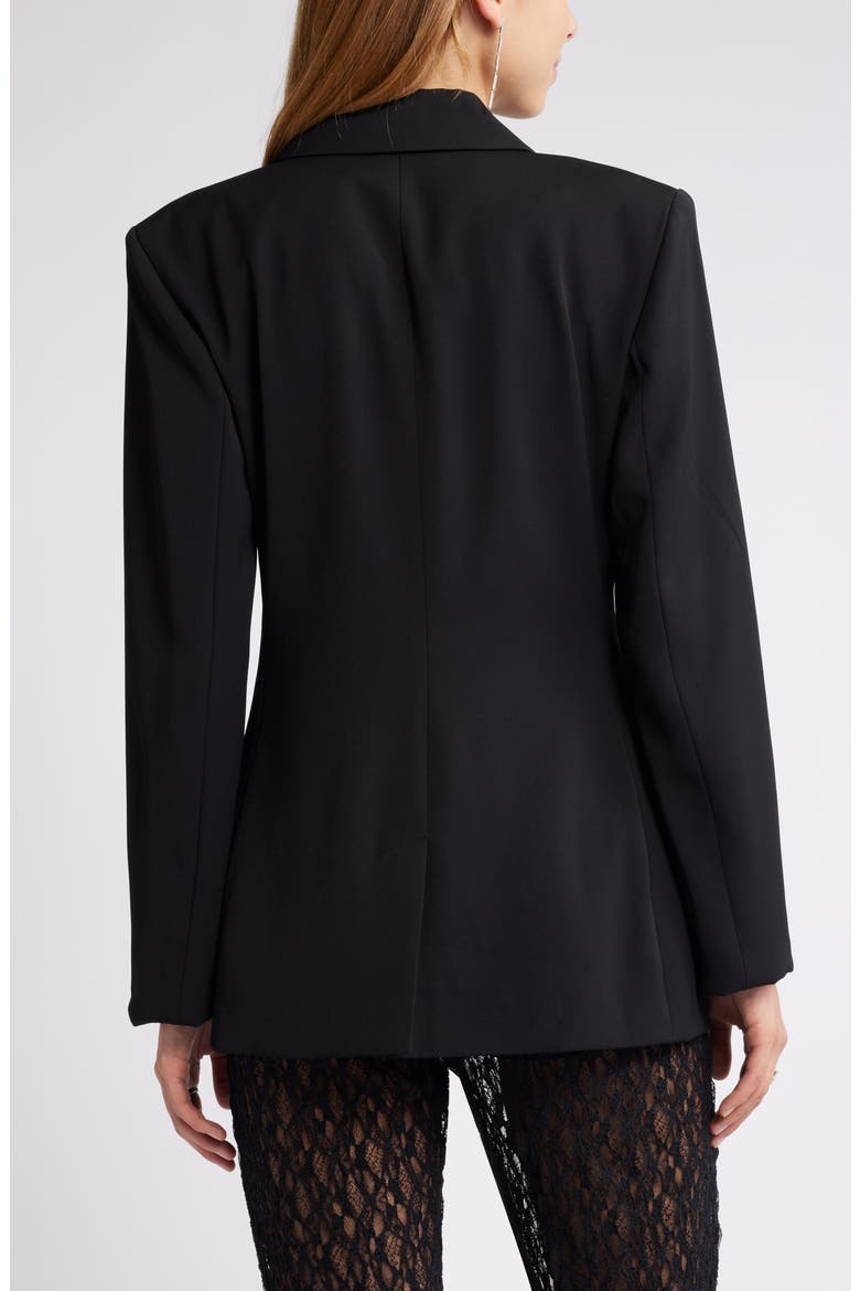 Double Breasted Blazer, Alternate, color, BLACK
