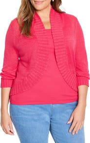 NIC+ZOE Linen Blend Bolero Cardigan