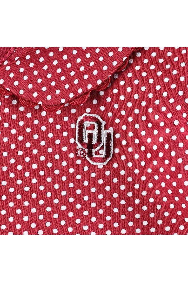 Girls Toddler Crimson Oklahoma Sooners Polka Dot Peter Pan Dress, Alternate, color, Crimson