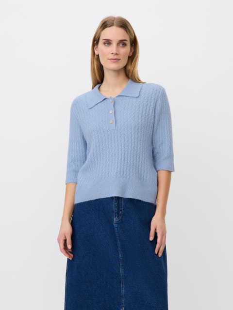 MaFynoria Short Sleeve Relaxed Knit Polo