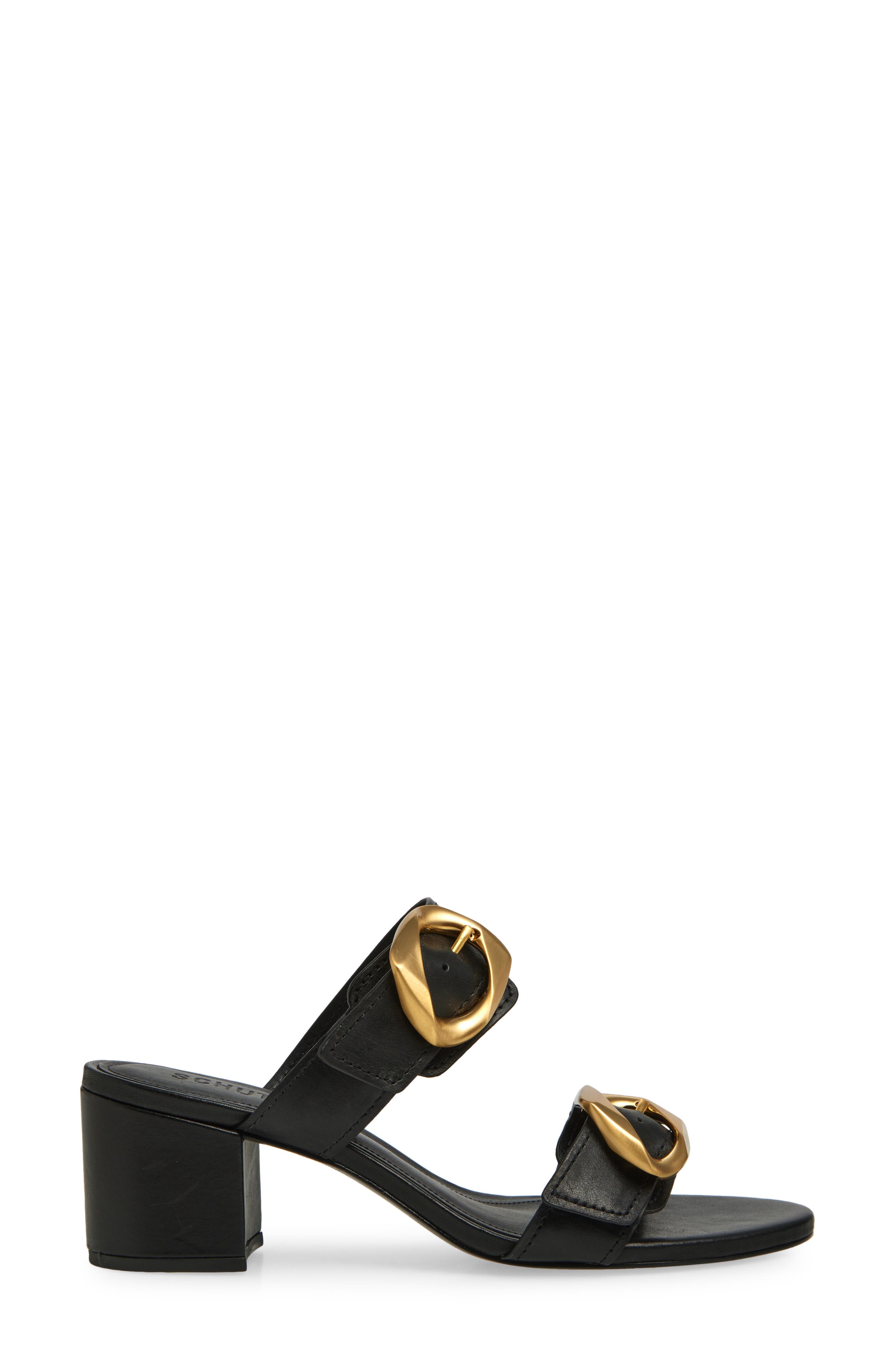 Schutz Olga Buckle Block Heel Sandal, Alternate, color, 
