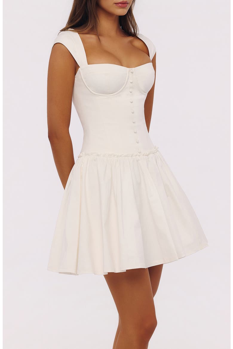 Kaia Cotton Minidress, Alternate, color, WHITE
