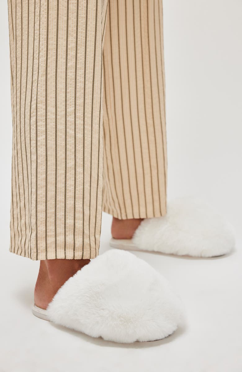 Free People Snowball Faux Fur Slipper, Alternate, color, Snow Faux Fur