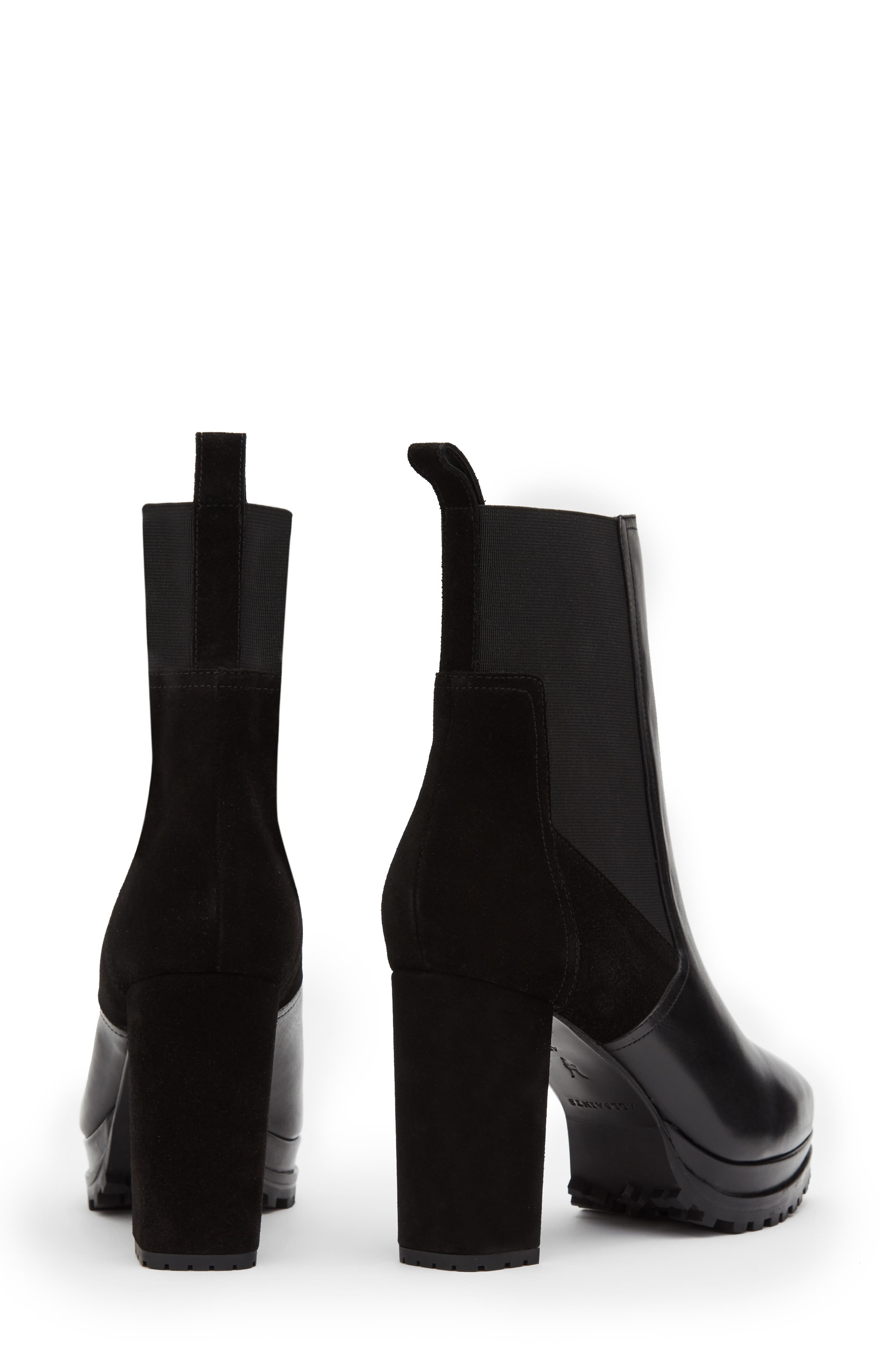 Sahara Platform Lug Sole Boot, Alternate, color, BLACK