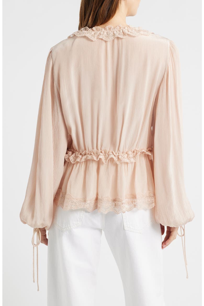 Glicine Lace Trim Top, Alternate, color, PALE PINK