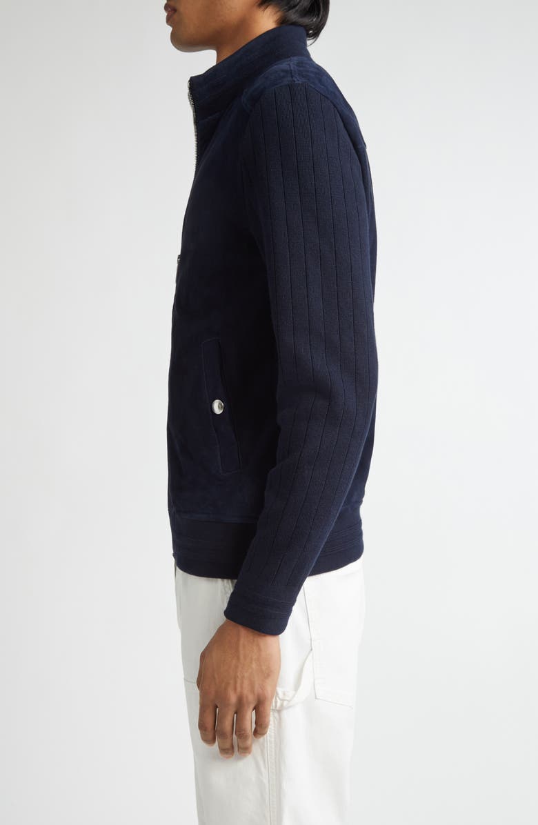 Eleventy Suede Jacket, Alternate, color, 11 Blue