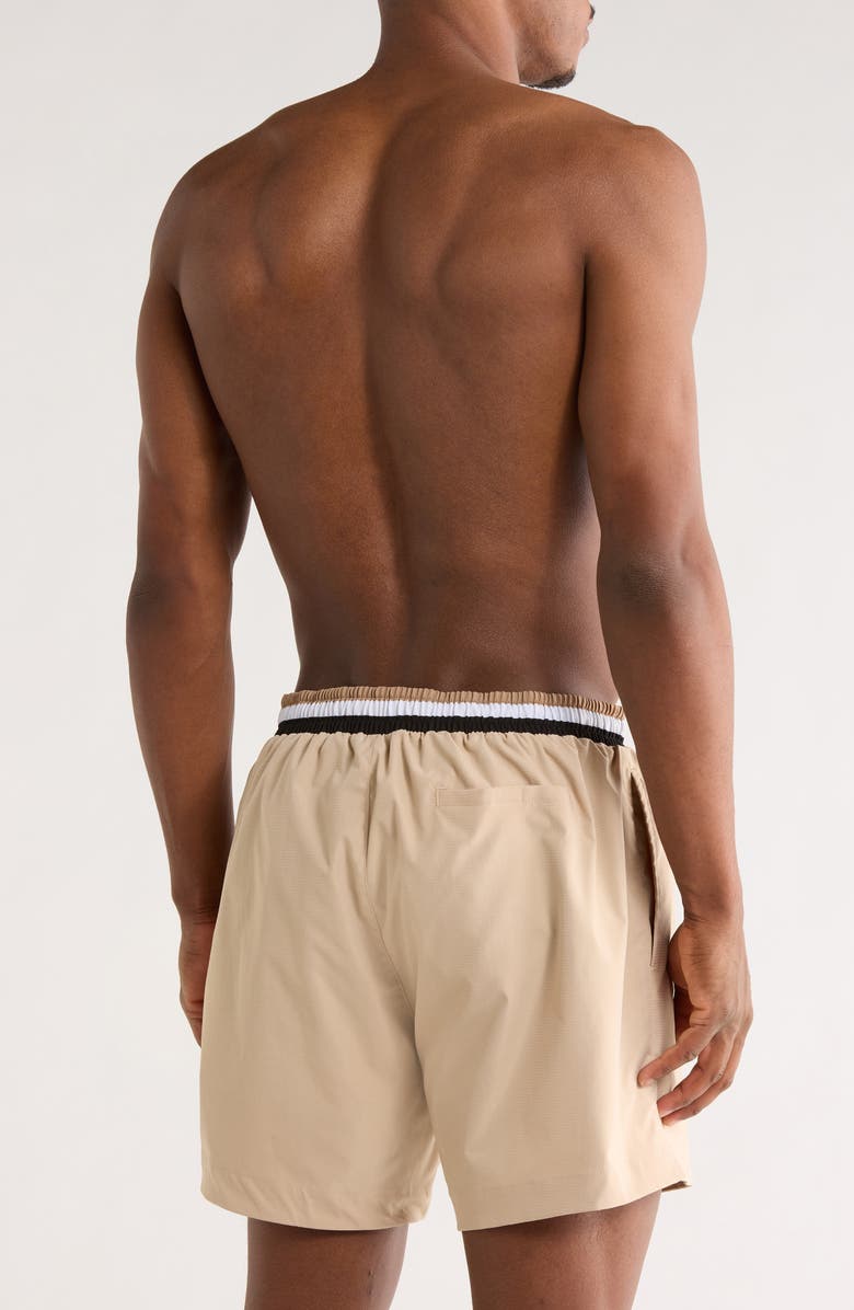 BOSS SWIMWEAR Isle Swim Trunks, Alternate, color, Tan