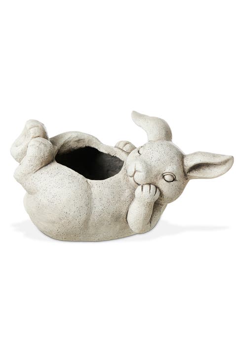 MGO Lying Bunny Rabbit Statue Planter Easter Decor