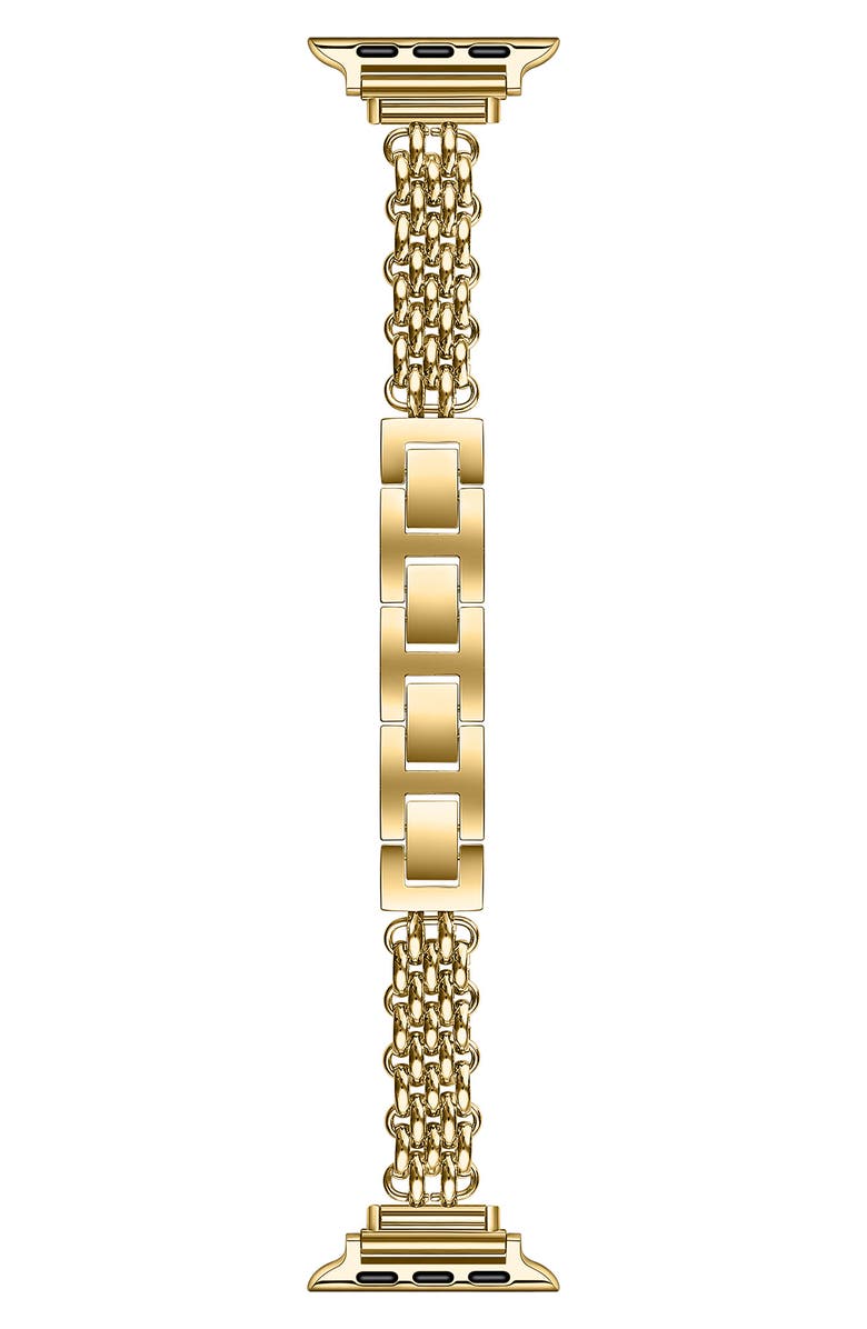Posh Tech Sylvie Apple Watch<sup>®</sup> Bracelet Watchband, Main, color, Gold