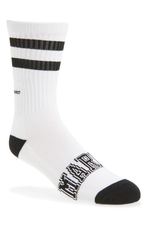Core Market Stripe Cotton Blend Crew Socks