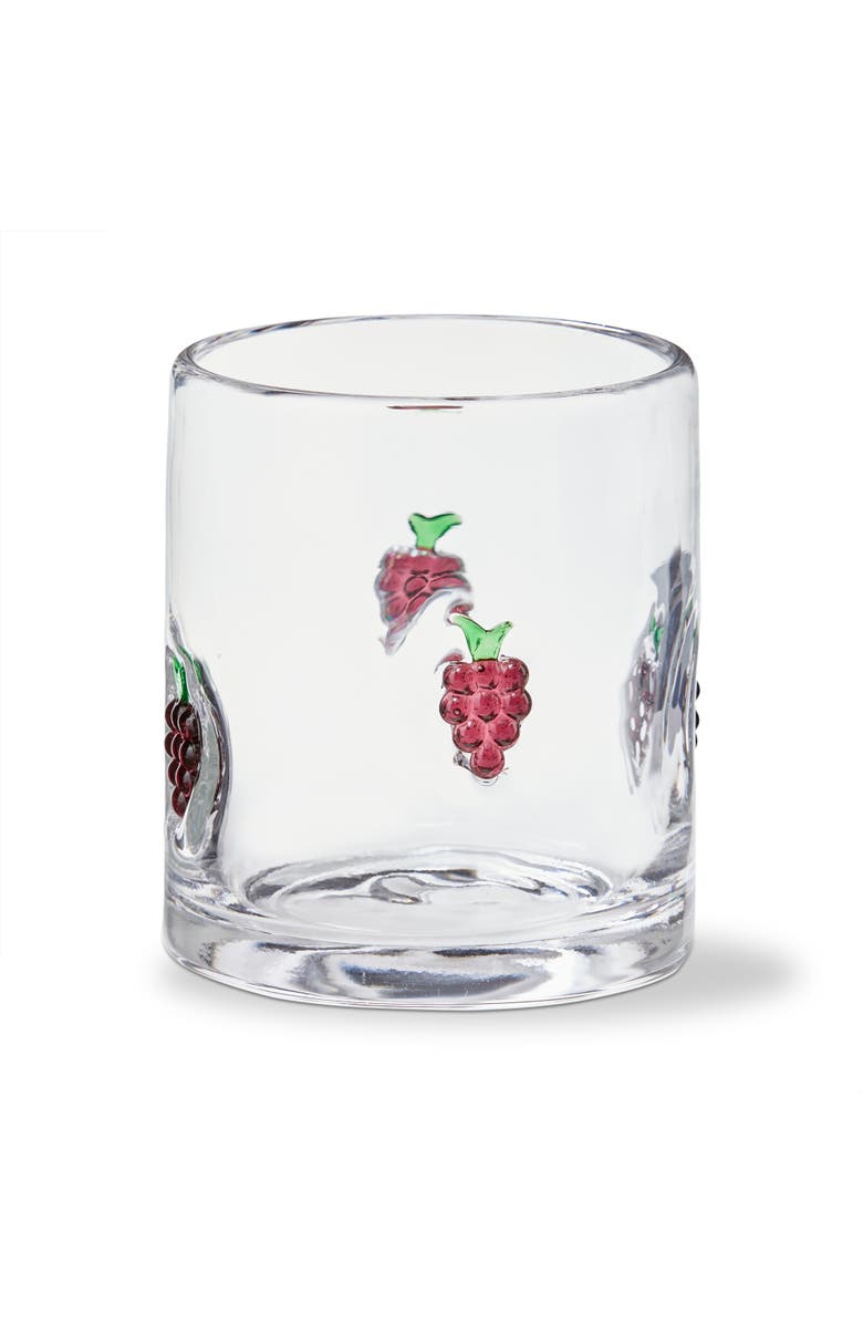 tag Grape Double Old Fashioned Glass 13 oz Purple Multi Glass 3.5x3.5x3.75 in, Main, color, Purple