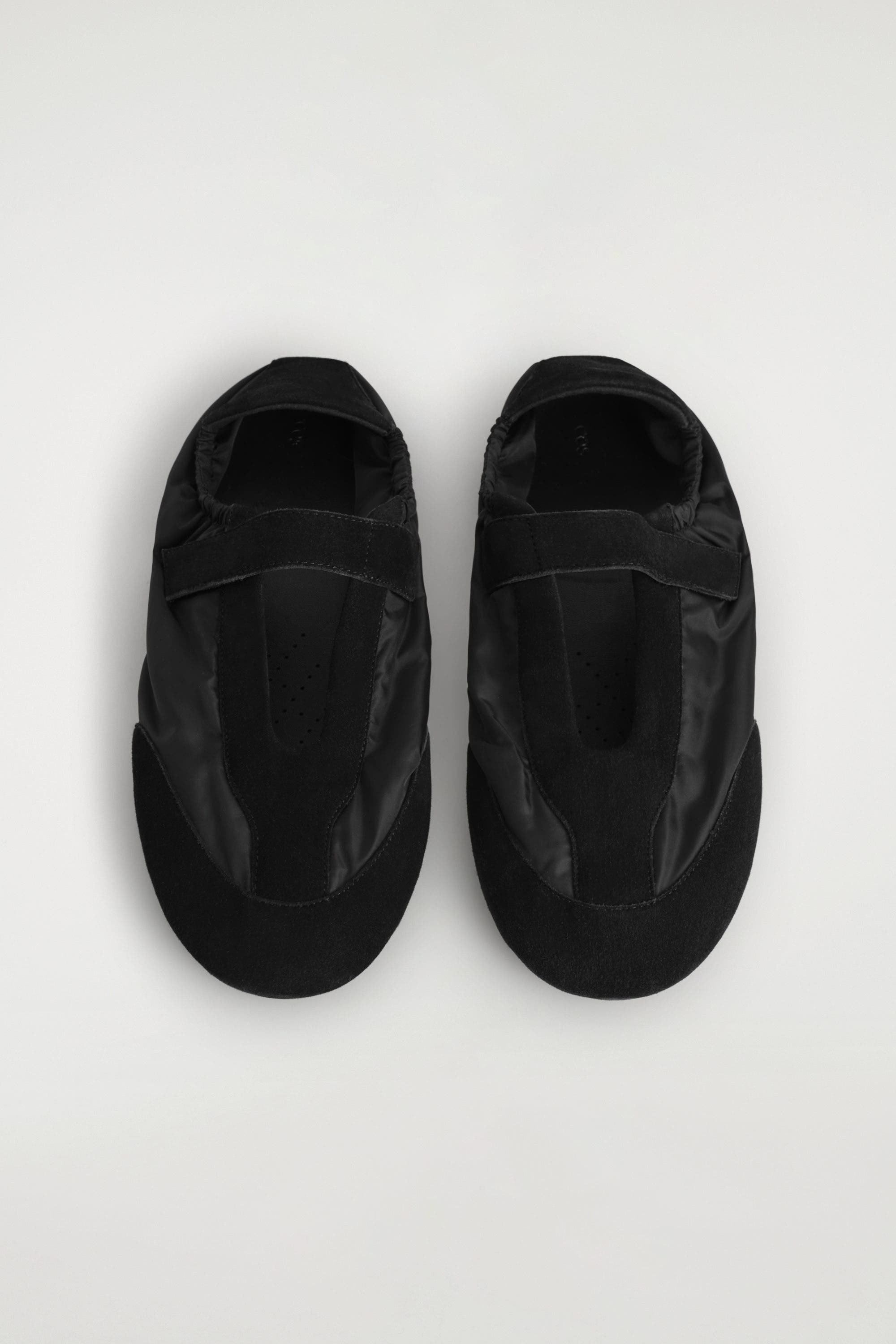 COS Suede-nylon Mary-jane Trainers, Alternate, color, Black