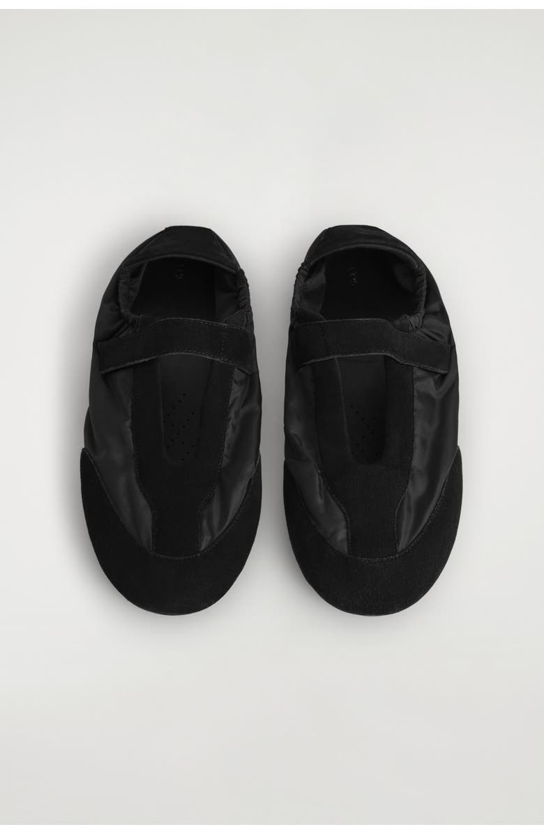 COS Suede-nylon Mary-jane Trainers, Alternate, color, Black