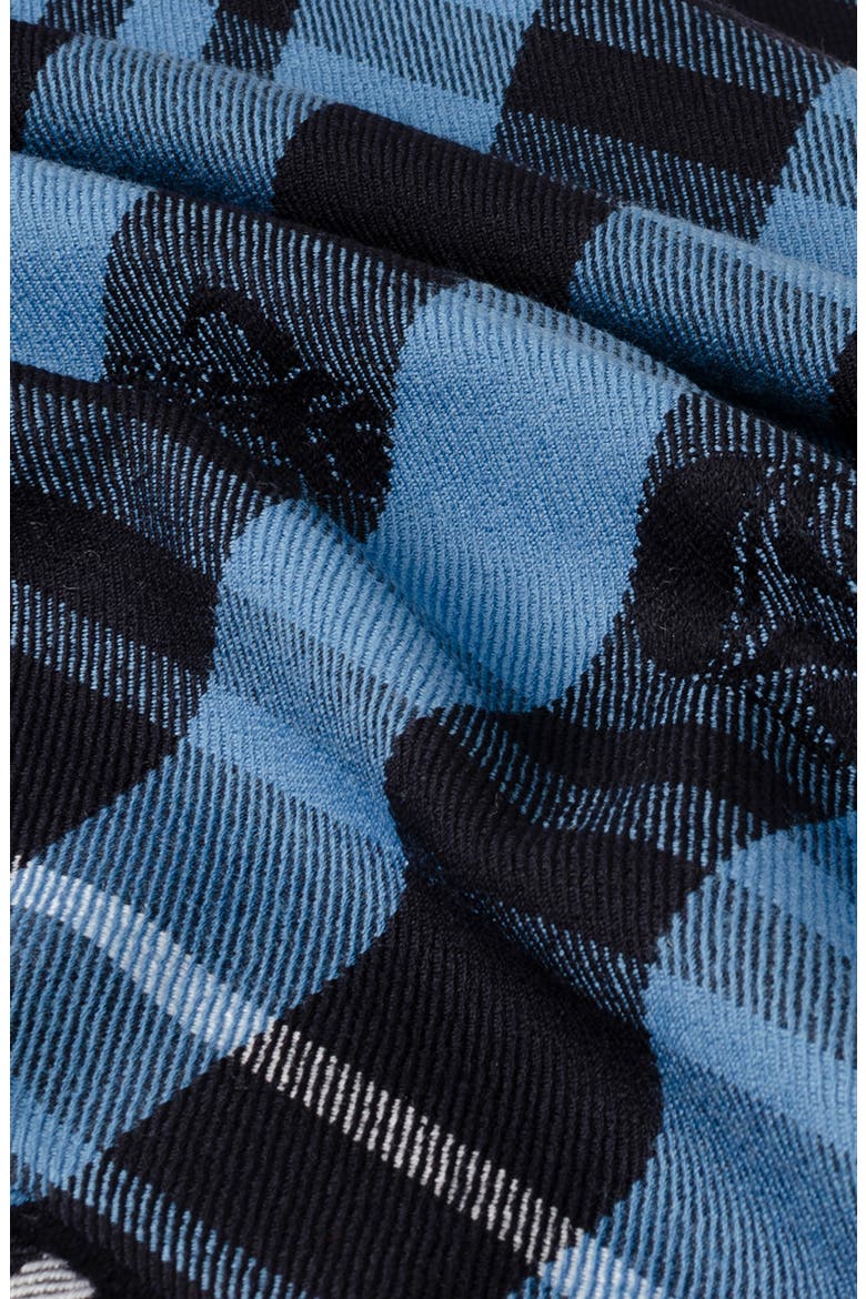 Mandalorian Tartan Merino Wool Scarf, Alternate, color, BLUE