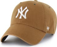 CARHARTT X 47 Men's Carhartt x '47  Brown New York Yankees Clean Up Adjustable Hat