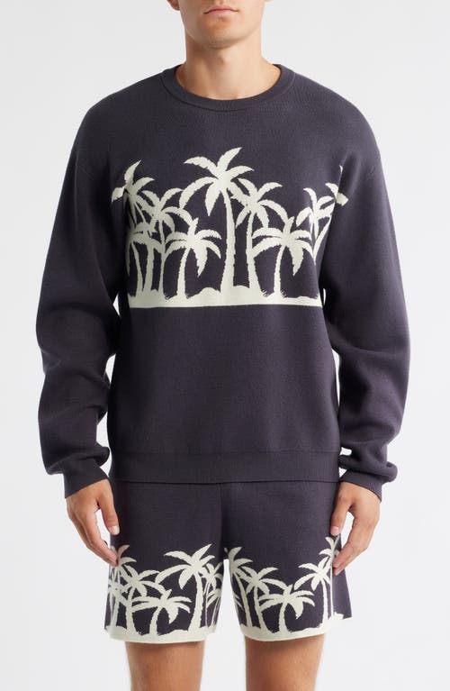 Mavrans Palm Beach Knit Crewneck Sweater In Blue