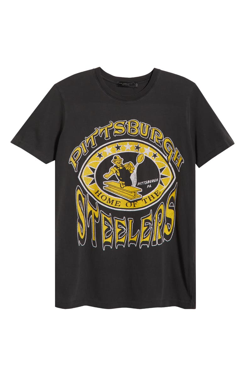 Junk Food Steelers Home Cotton Graphic T-Shirt, Alternate, color, True Black