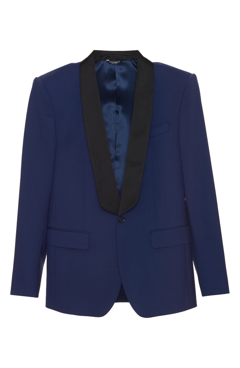 Dolce&Gabbana Sicilia Fit Stretch Wool Blend Tuxedo Jacket, Alternate, color, 