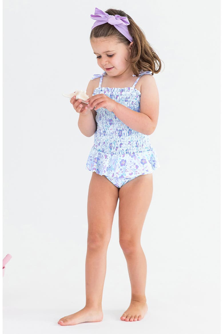 Kids' Fairytale Peplum One-Piece Swimsuit, Alternate, color, BLUE