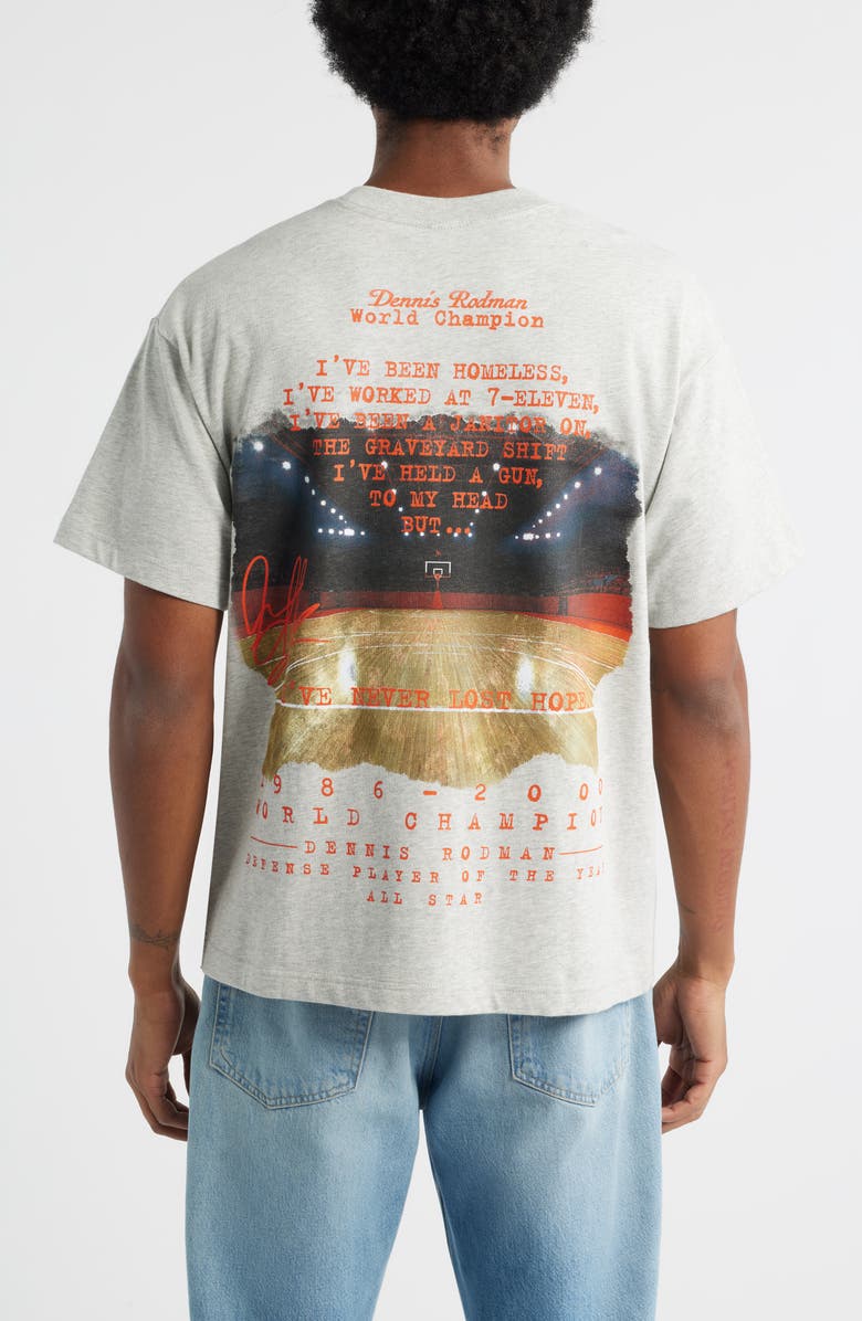 ID Supply Co Rodman Never Lost Hope Graphic T-Shirt, Alternate, color, Heather Grey