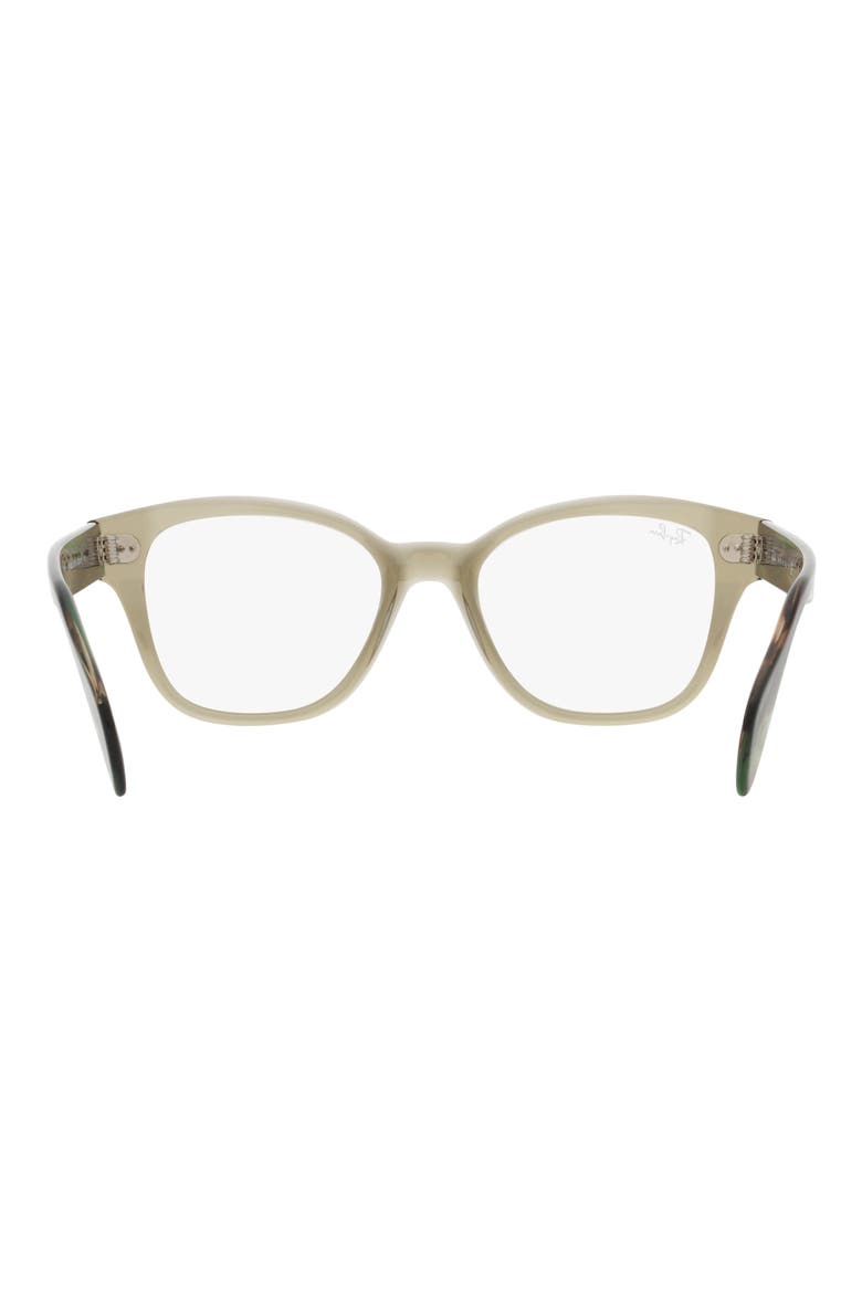 49mm Square Optical Glasses, Alternate, color, TRANSPARENT GREEN
