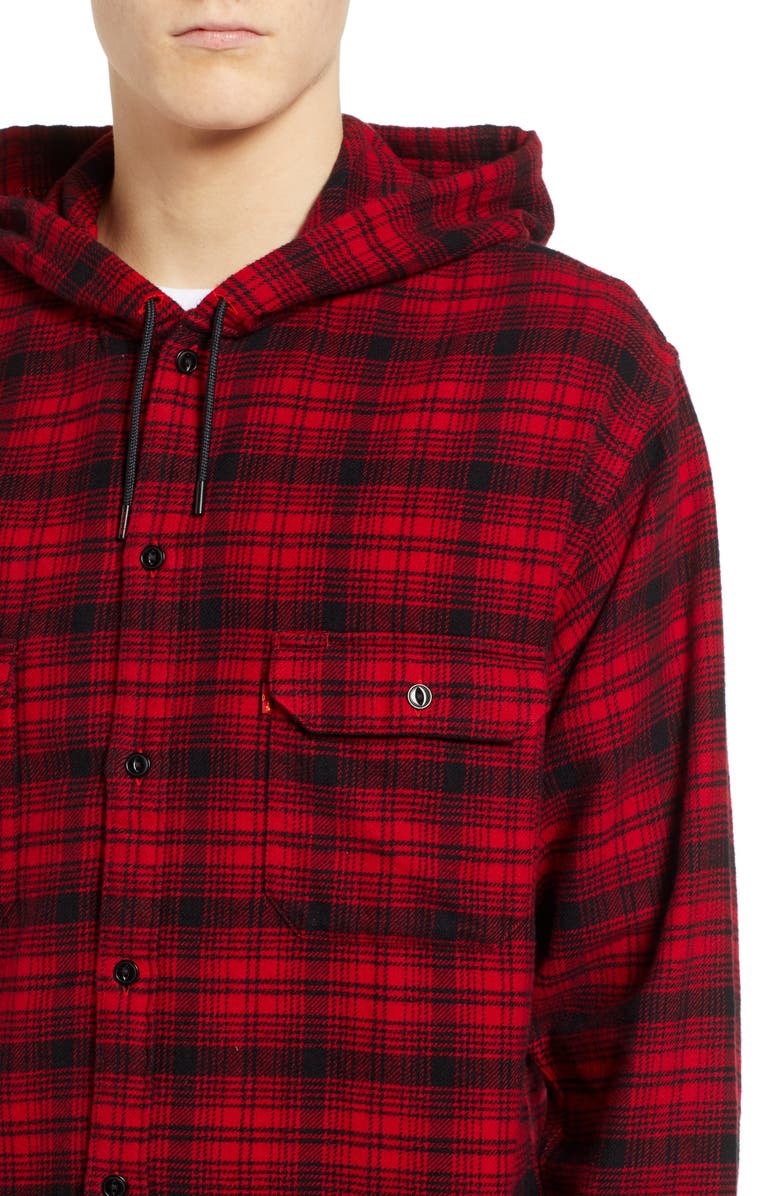 Levi's<sup>®</sup> x Justin Timberlake Hooded Flannel Worker Shirt, Alternate, color, 