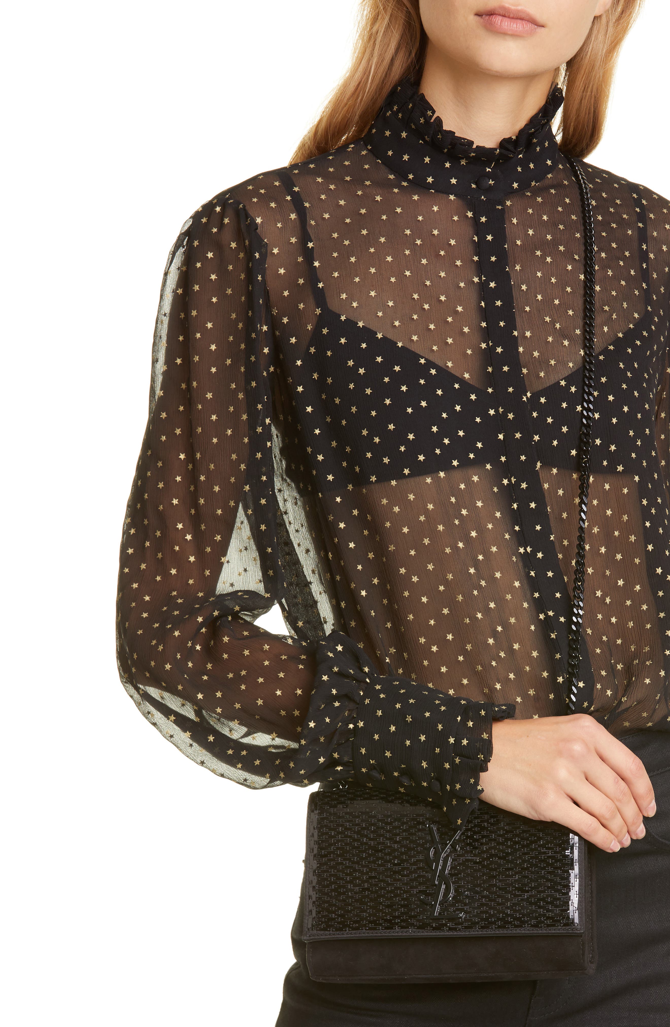 Saint Laurent Kate Paillette Embellished Crossbody Bag, Alternate, color, 