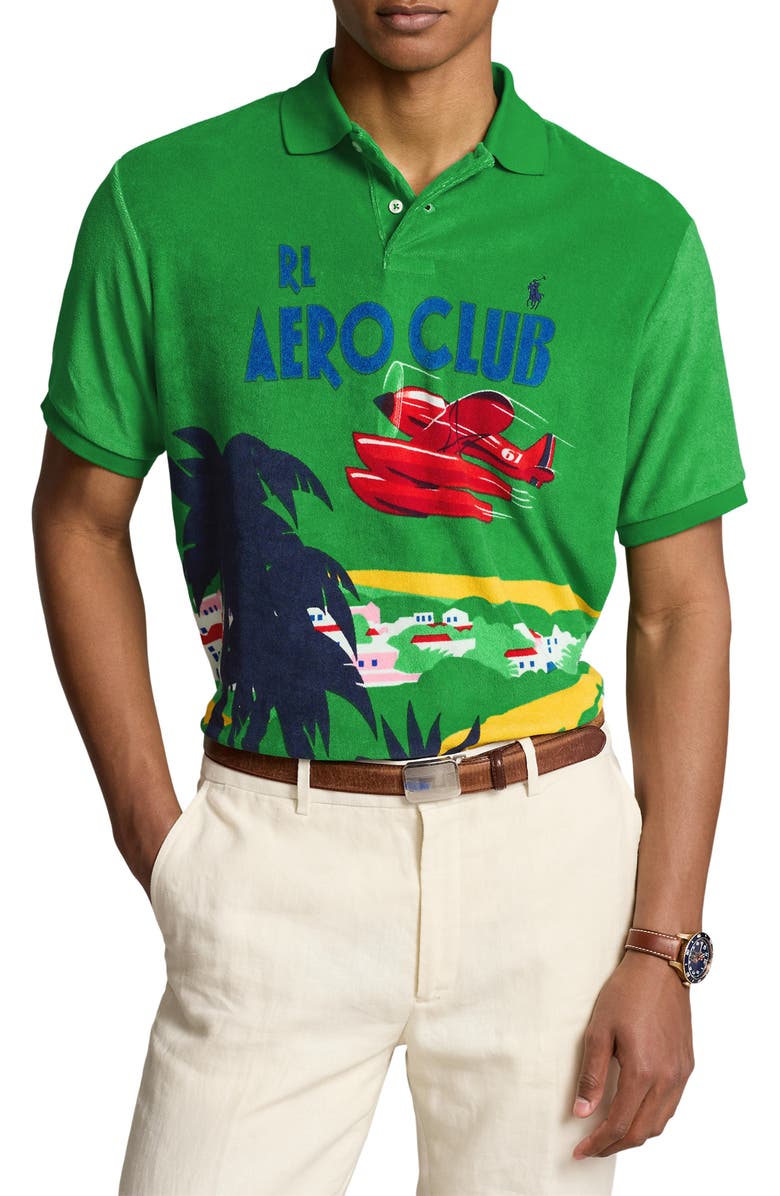 Polo Ralph Lauren Cotton Terry Graphic Polo | Nordstromrack