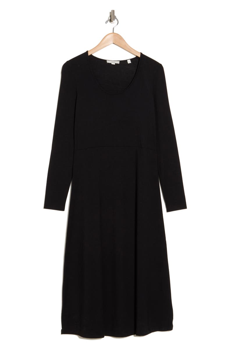 Vince Long Sleeve Dress, Alternate, color, Black