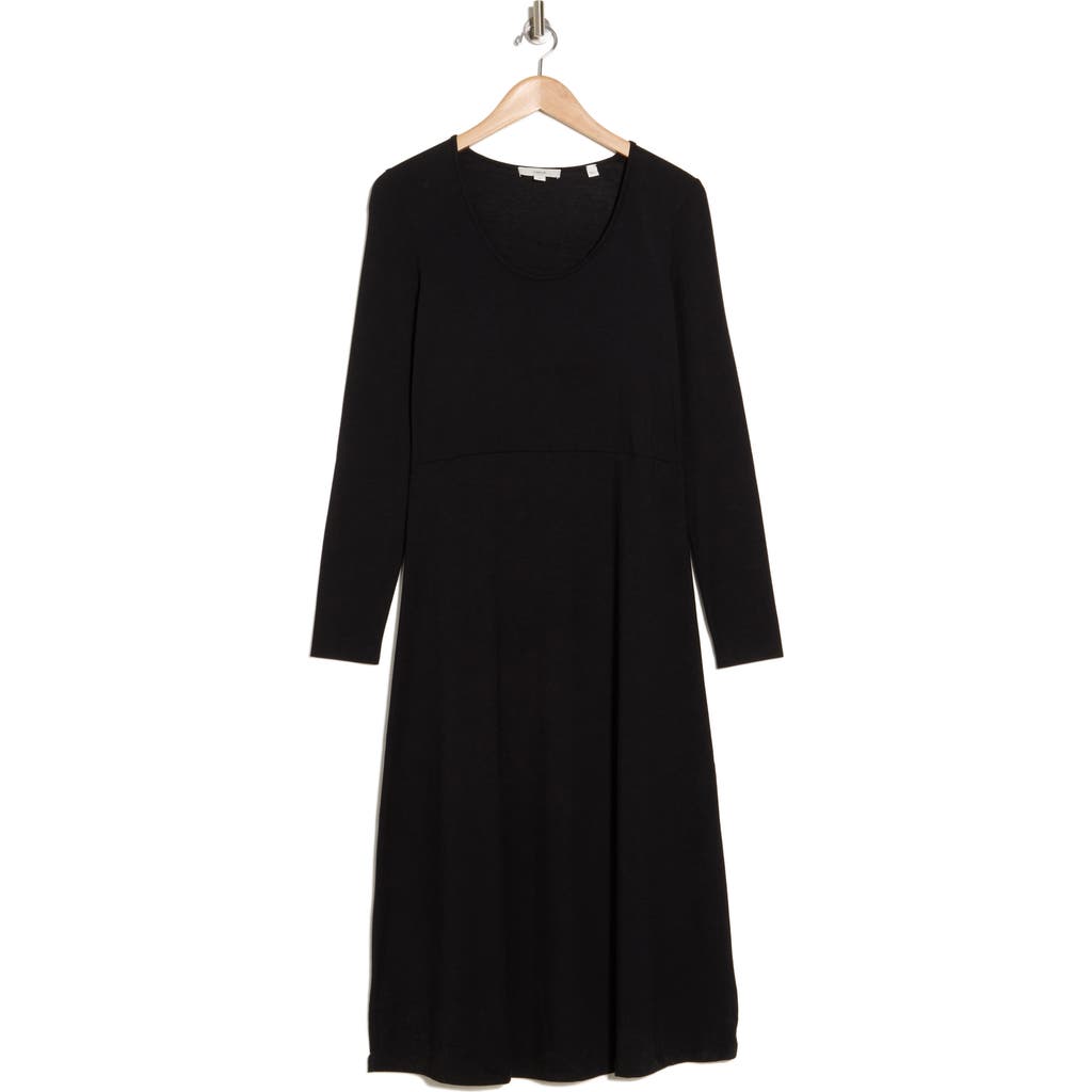 Vince Long Sleeve Dress In Black