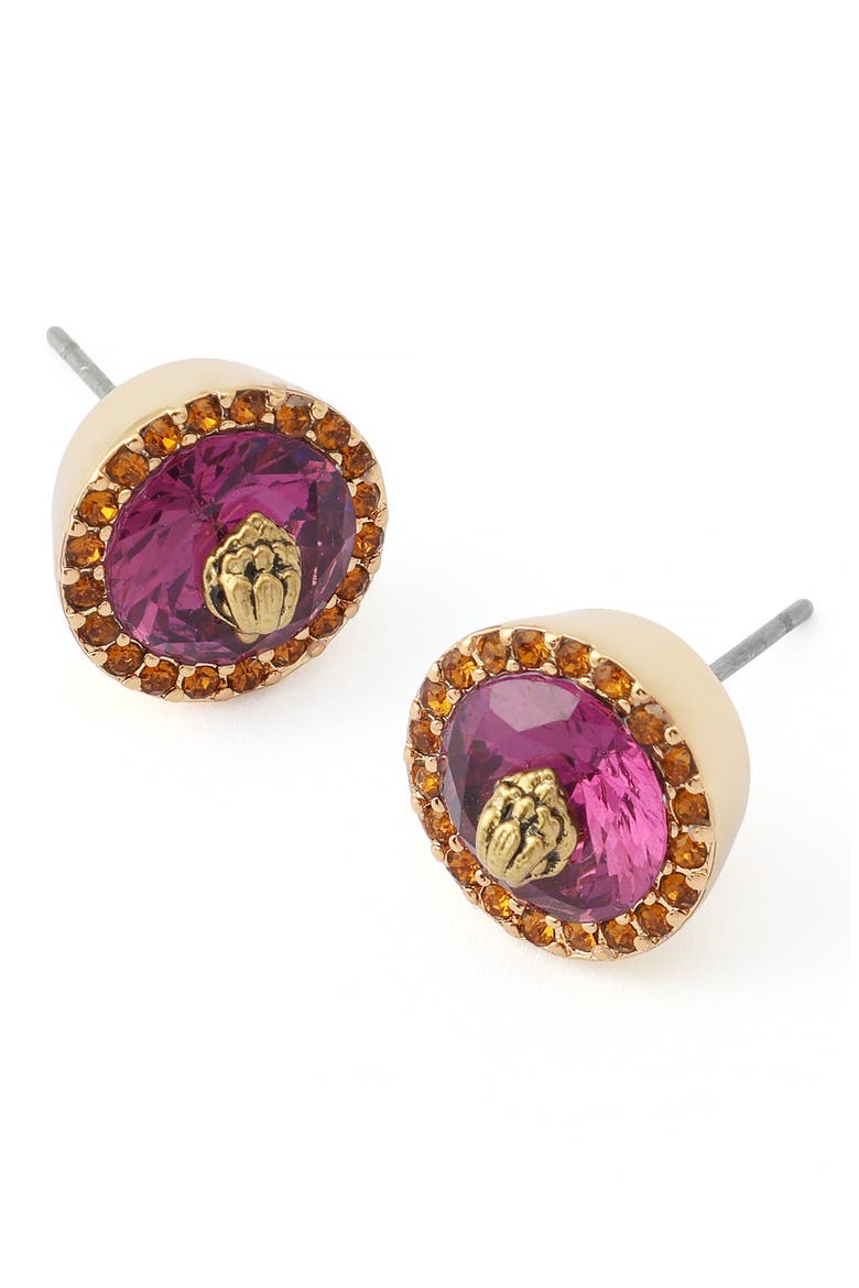 Eagle Stone Stud Earrings, Alternate, color, PINK