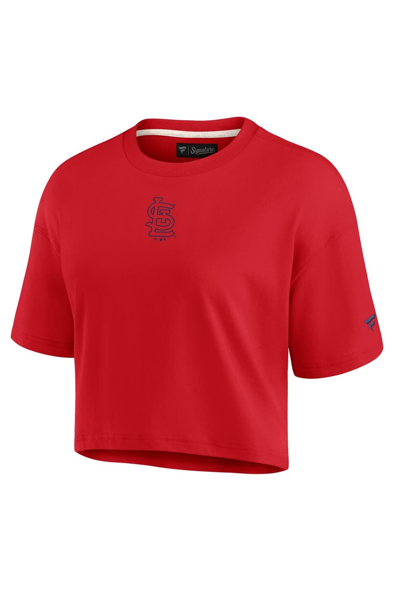 Women's Fanatics Signature Red St. Louis Cardinals Elements Super Soft Boxy Cropped T-Shirt, Alternate, color, Red