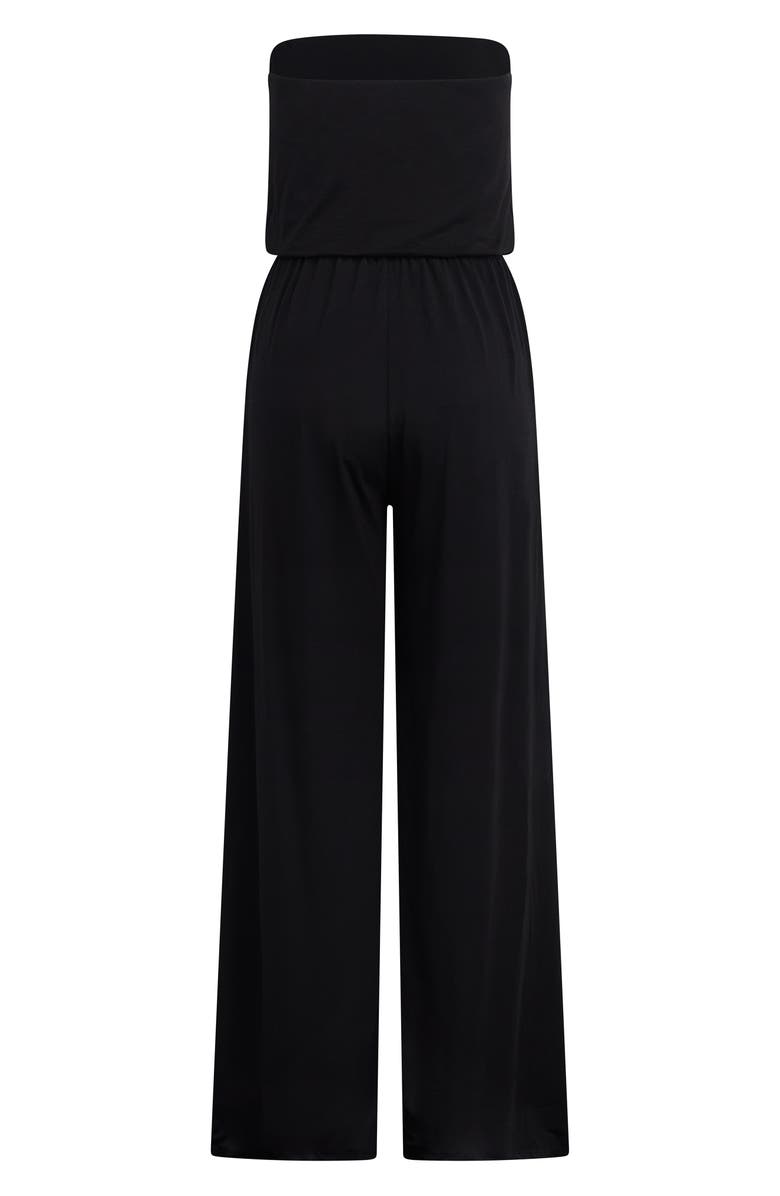 Favorite Daughter The Jumpstart Strapless Jumpsuit, Alternate, color, Black