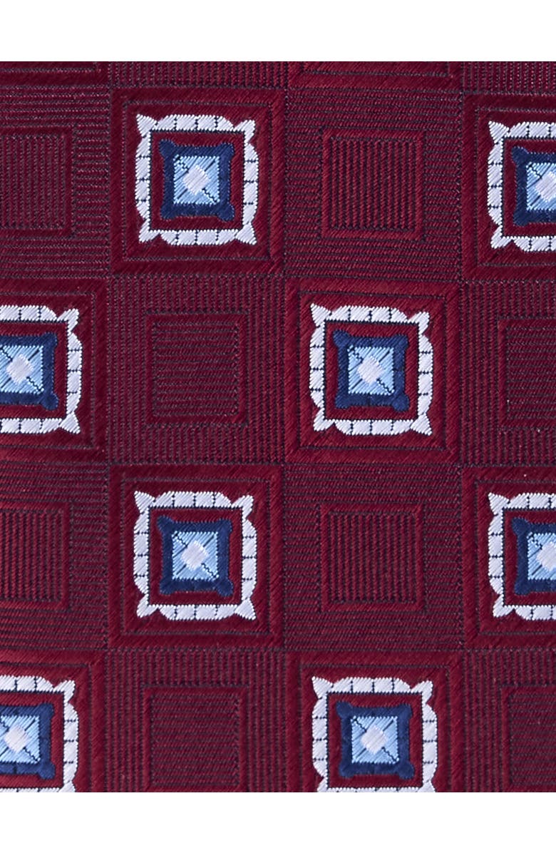 Oak Hill by DXL Big & Tall Medallion Tie, Alternate, color, Burgundy