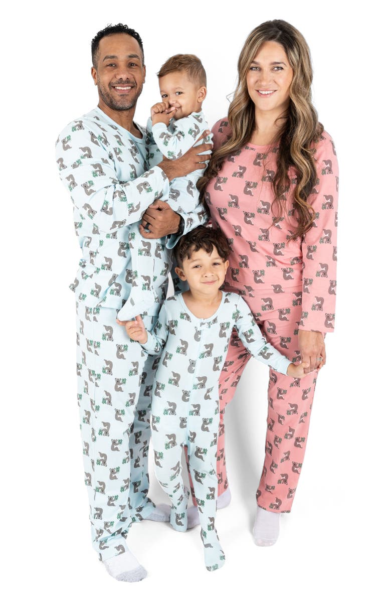 Leveret Kids Two-Piece Cotton Printed Matching Family Pajamas, Coordinated Prints, Alternate, color, Koala