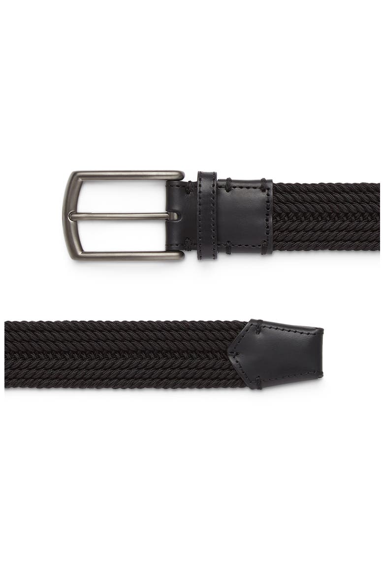 Triple Stitch™ Buckle Braided Belt, Alternate, color, BLACK