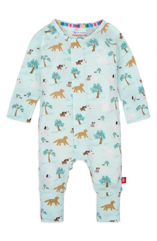Magnetic Me Central Bark Convertible Magnetic Romper In Blue
