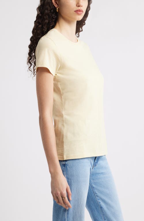 Nordstrom Pima Cotton Slub Crewneck T-shirt In Yellow Mist