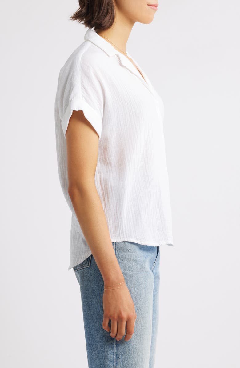 beachlunchlounge London Cotton Gauze Popover Top, Alternate, color, 