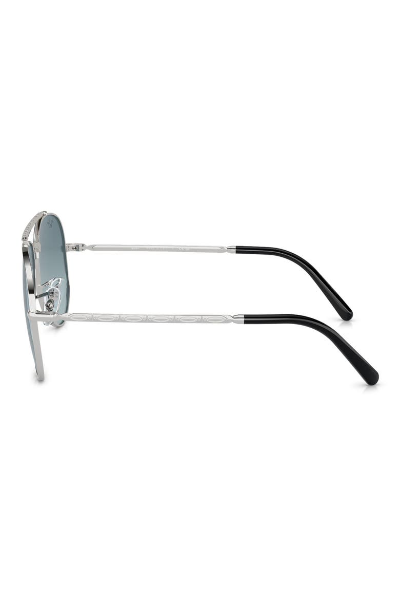 New Aviator 58mm Gradient Sunglasses, Alternate, color, SILVER