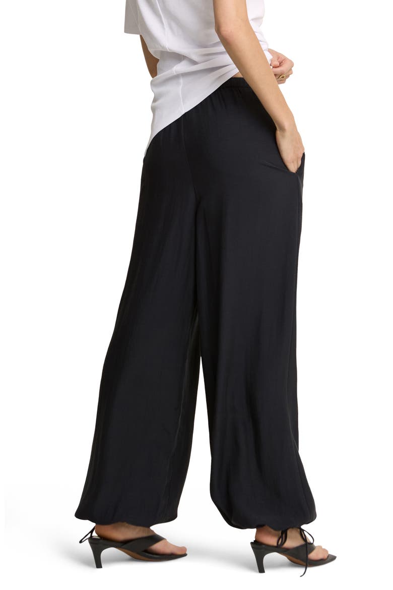 Violet Cuffed Wide Leg Trousers, Alternate, color, BLACK