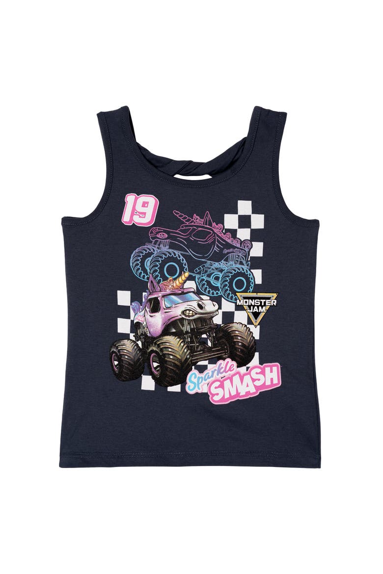 Sparkle Smash Athletic 2-Piece Tank Top and Shorts Set, Alternate, color, Grey Sparkle Smash