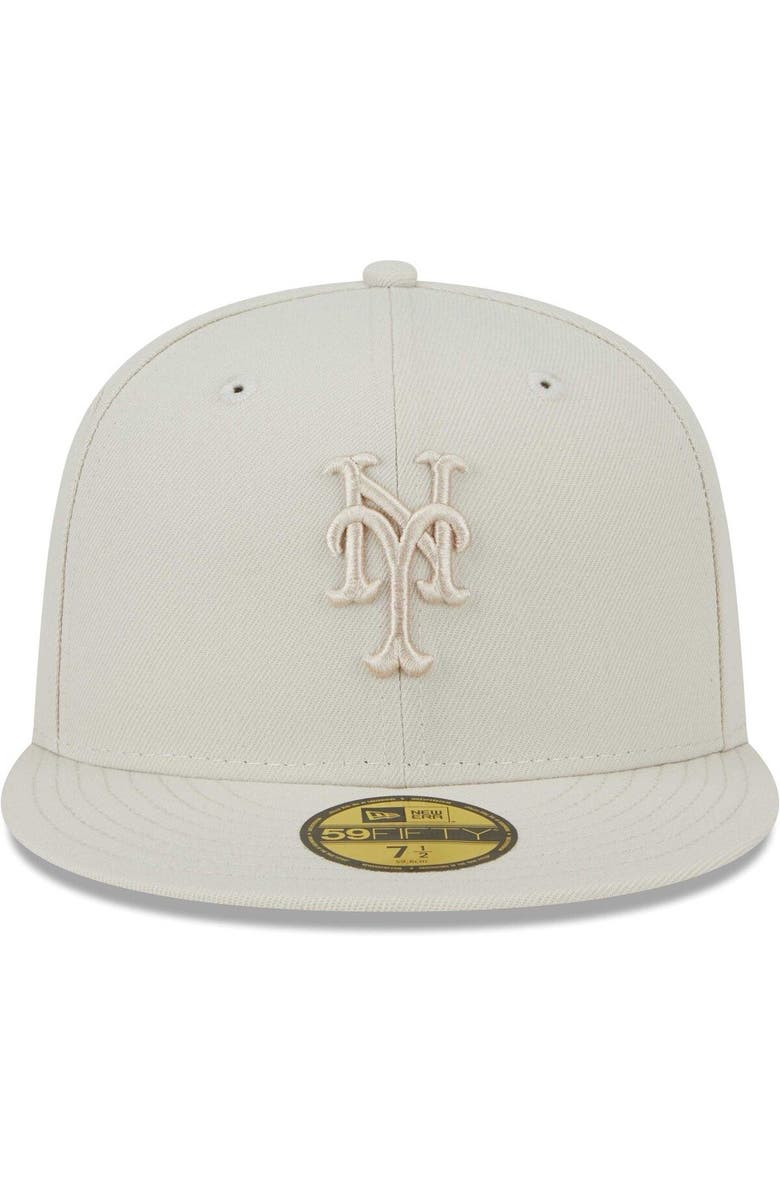 New Era Men's New Era Khaki New York Mets Tonal 59FIFTY Fitted Hat, Alternate, color, 