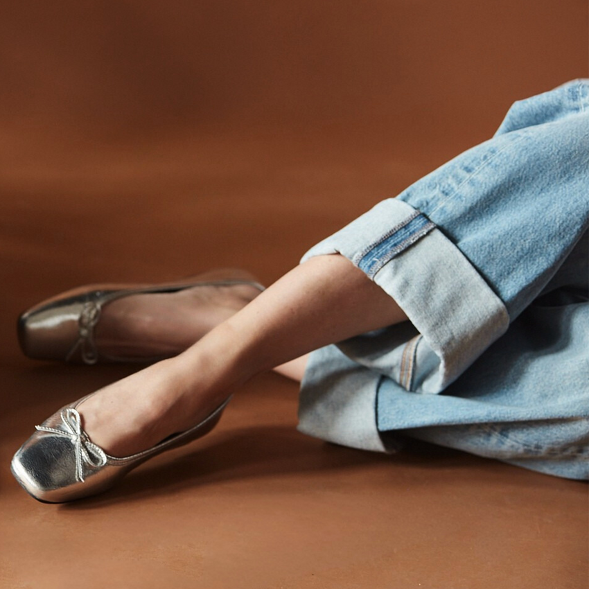 Madrid Ballet Flats, Alternate, color, Silver