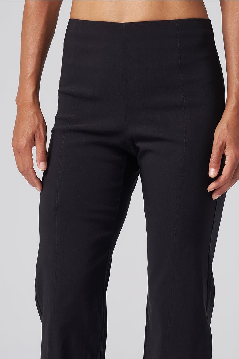 High-Rise Pull-On Stretch Kick Flare Pant, Alternate, color, Black