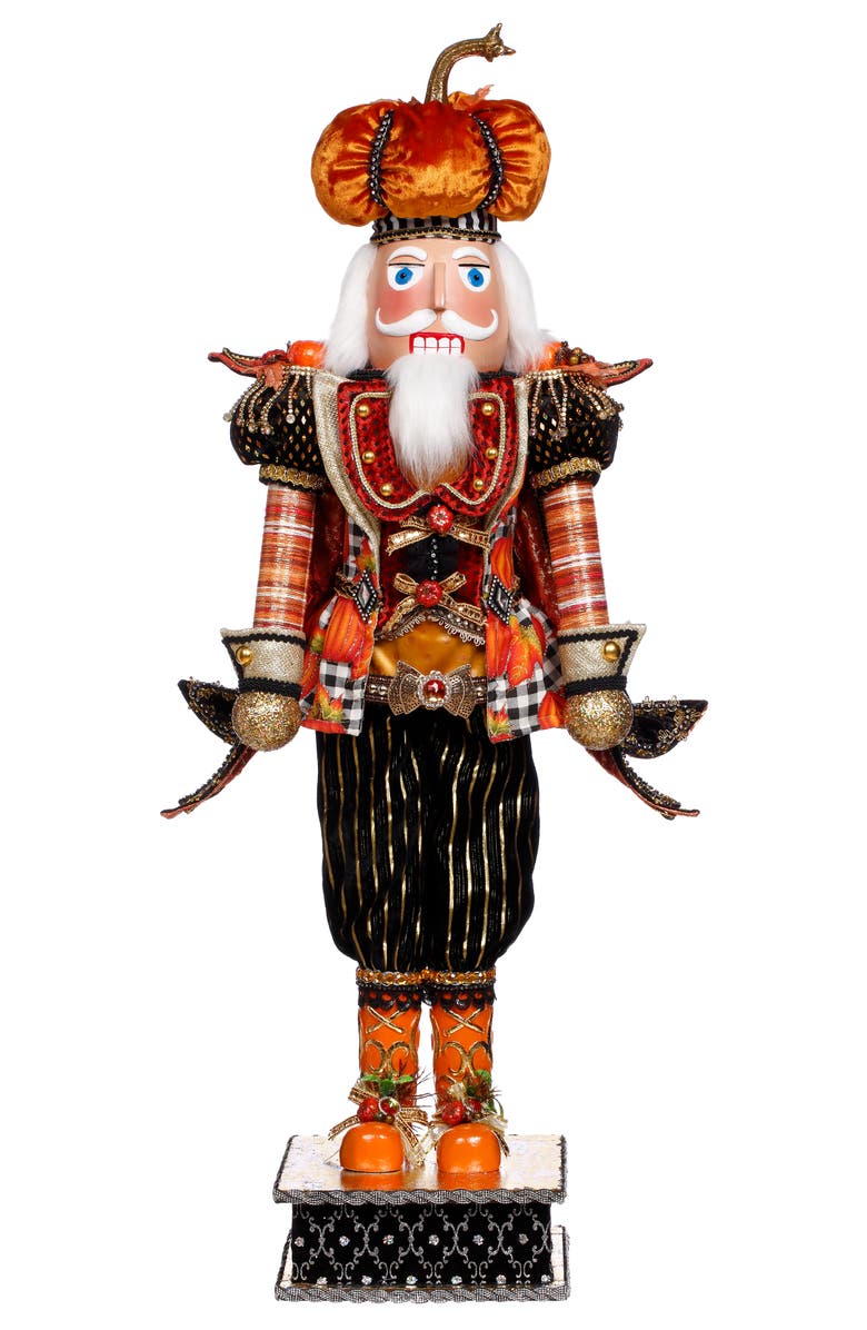 Mark Roberts Pumpkin Nutcracker, Medium, Main, color, Orange