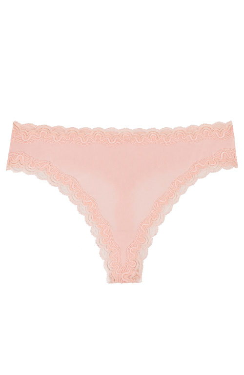 Uwila Warrior Soft Silk Thong Underwear in Rose Quartz 