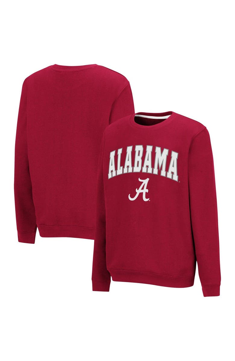 COLOSSEUM Youth Colosseum Crimson Alabama Crimson Tide Campus Pullover Sweatshirt, Alternate, color,