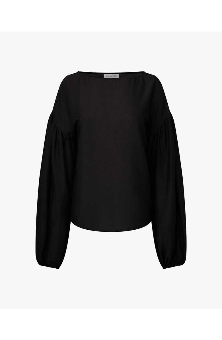 WeWoreWhat Billow Sleeve Boat Neck Top, Alternate, color, 