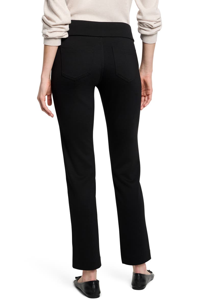 NIC+ZOE Copley Pull-On Straight Leg Ponte Pants, Alternate, color, Black Onyx